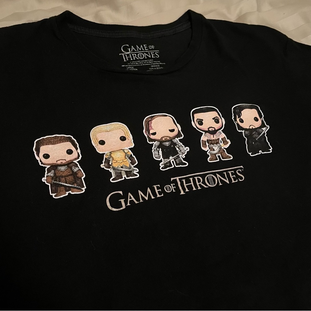 ❗️2 for 10 Game of Thrones Official HBO Funko Pop Action Figures T-Shirt Large